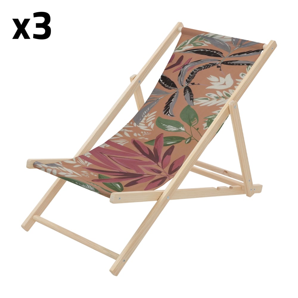 Lot 3 chaises longues