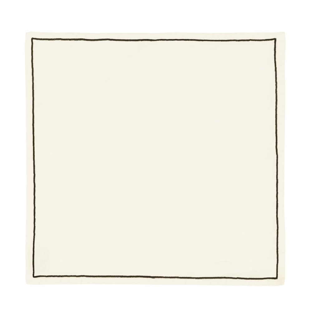 Llot de 4 serviettes de table coton/lin ecru 45x45