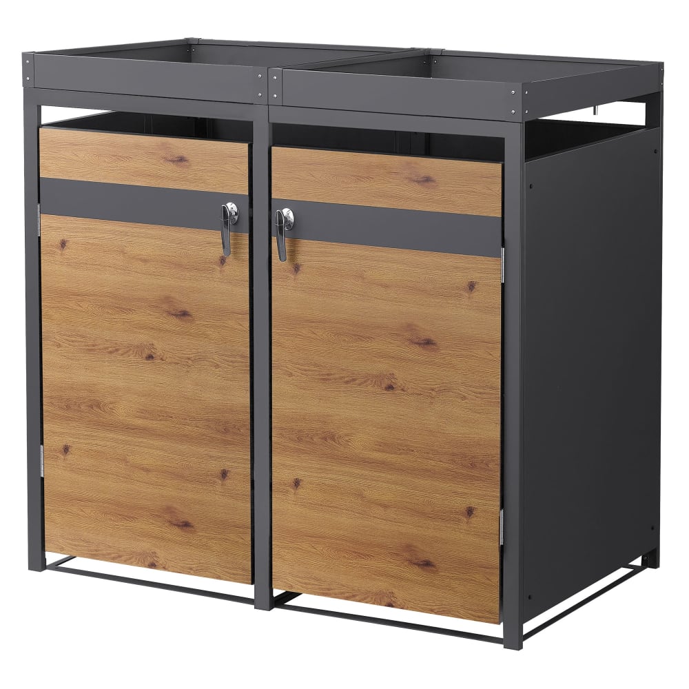 Abri pour 2 poubelles - aspect