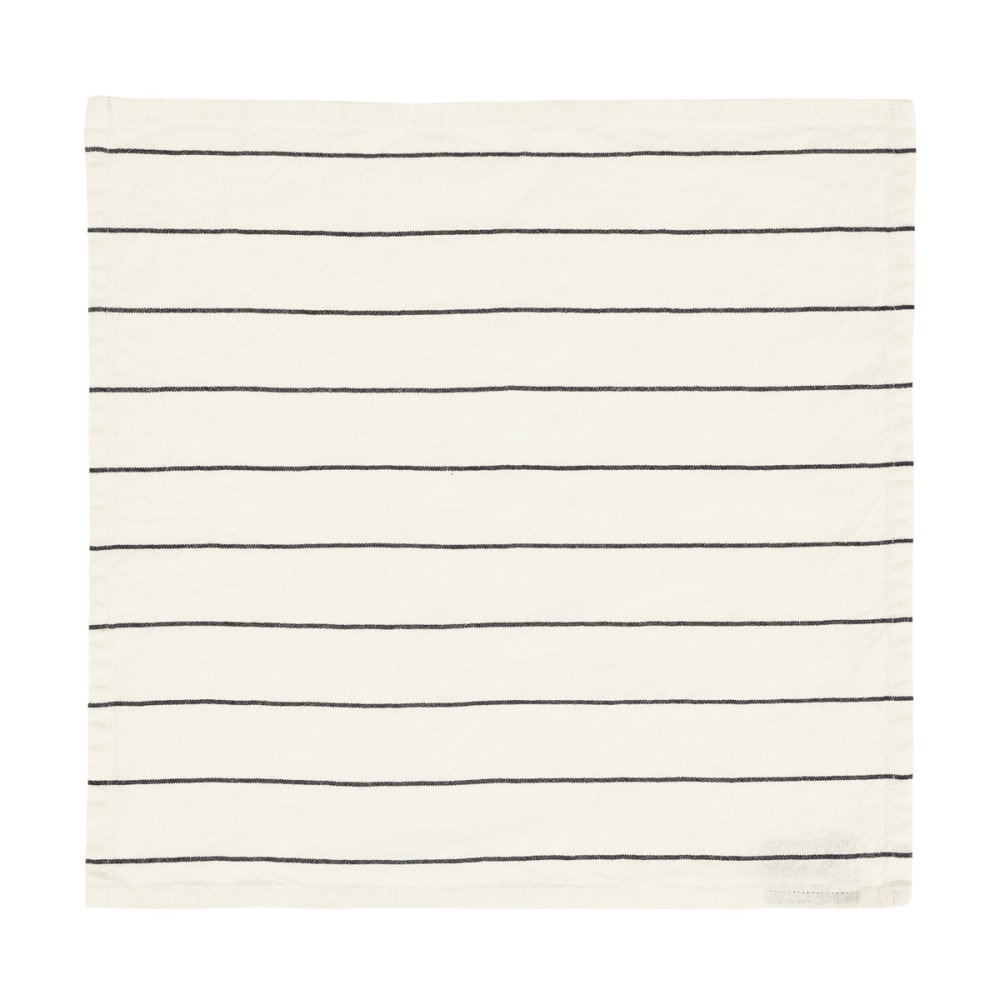 Llot de 4 serviettes de table en coton/lin ecru 45x45