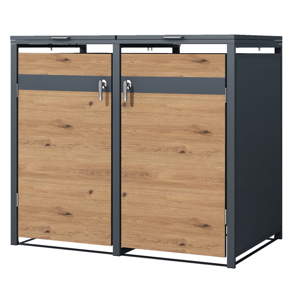 Abri pour 2 poubelles