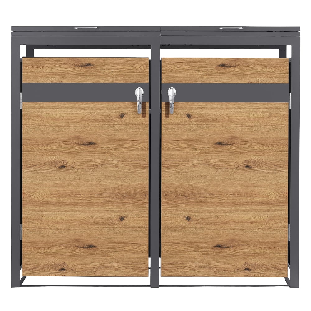Mülltonnenbox 2er Mülltonnen 240L 132x80x120 cm