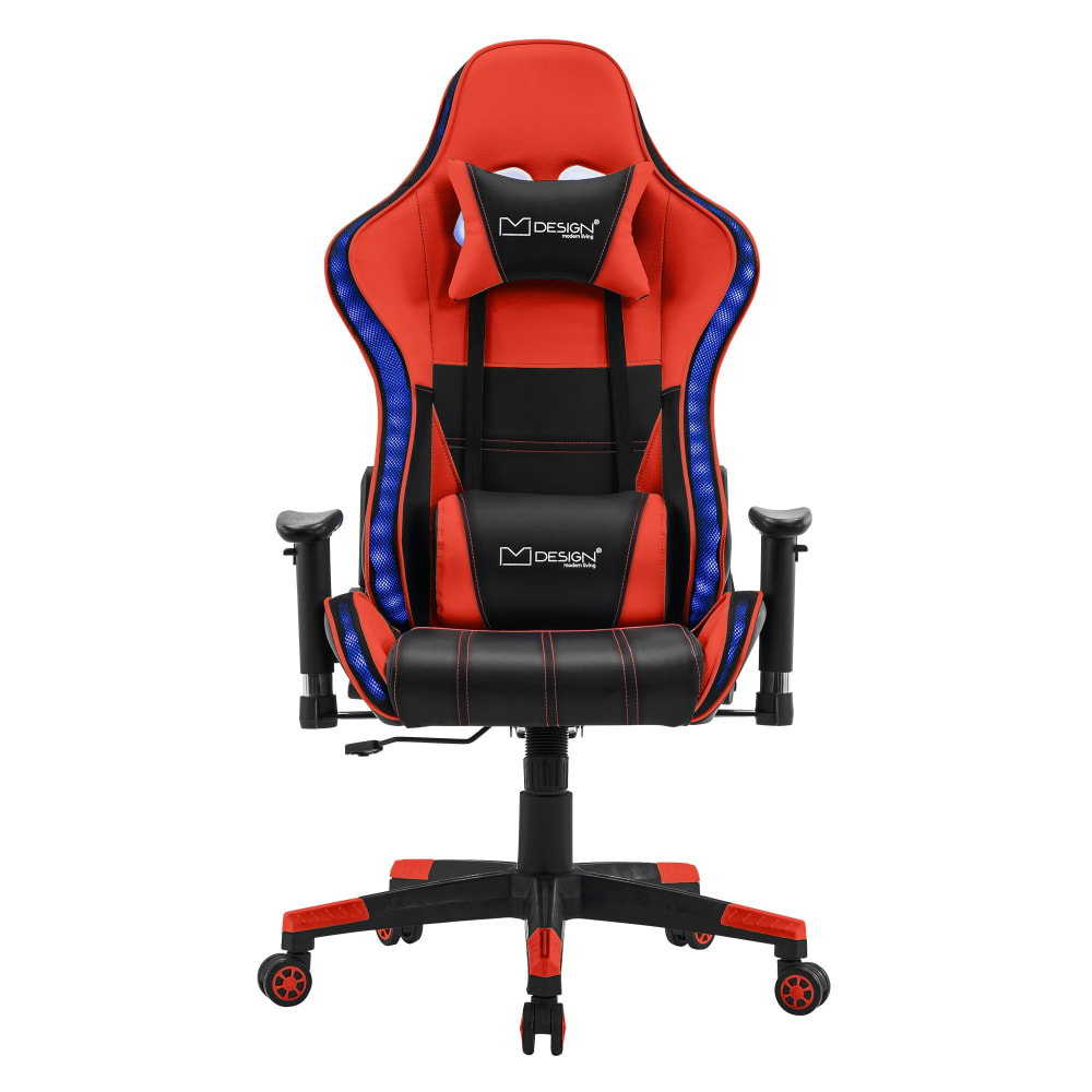 Gamingstuhl RGB Licht & Lautsprecher Rot aus Kunstleder