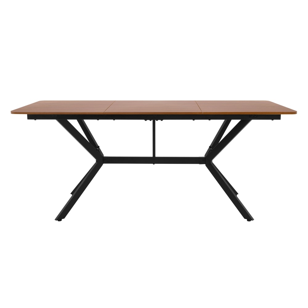 Esstisch aus MDF Dunkelbraun 180x80x75 cm Rechteckig für 6