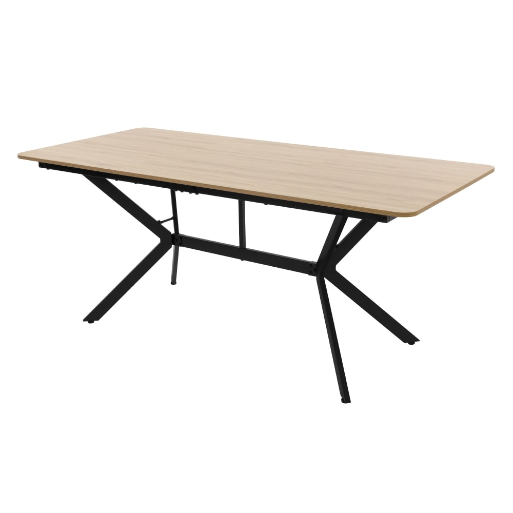 ML-Design Esstisch aus MDF Hellbraun 180x80x75 cm Rechteckig für 6 Personen - Spanplatte