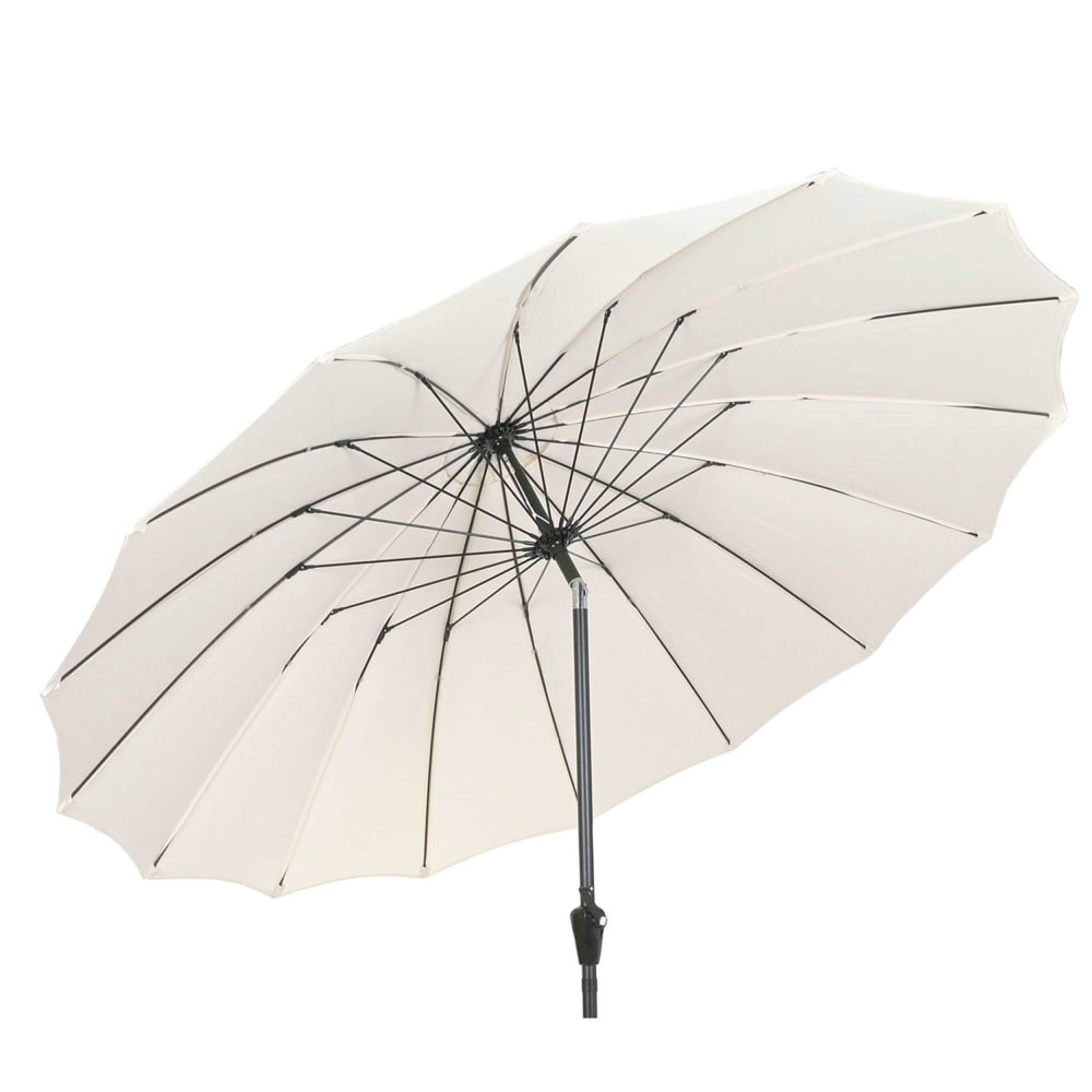 Parasol en acier blanc 280x280x250 cm UV 50+ inclinable