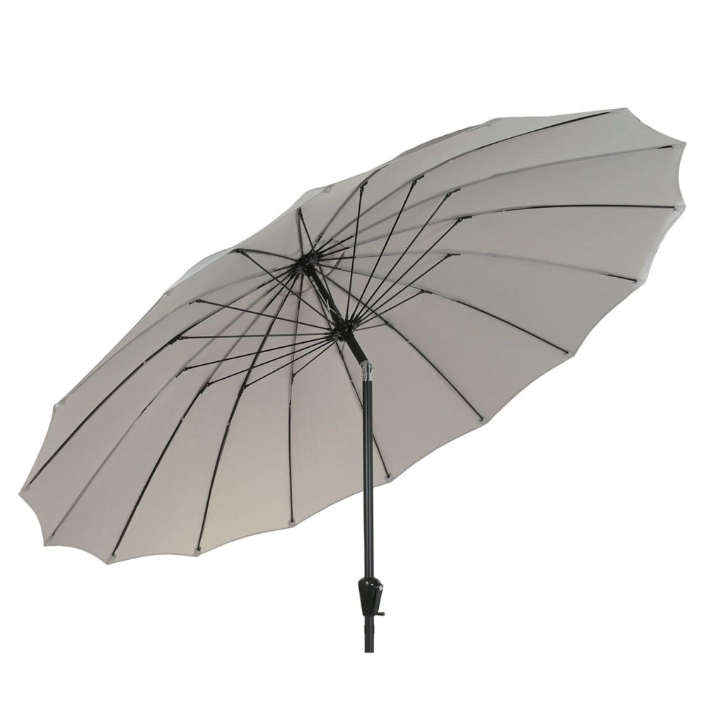 Parasol en acier gris 280x280x250 cm UV 50+ inclinable