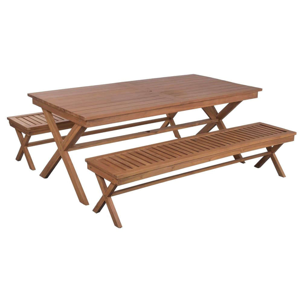 Ensemble table et chaises - teck