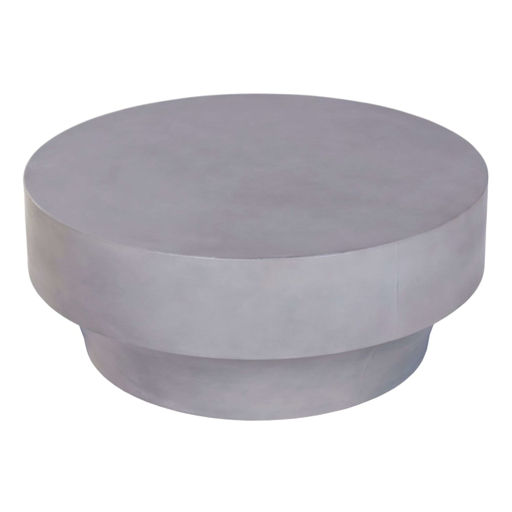 Table basse de jardin en béton gris 91x91x38 cm