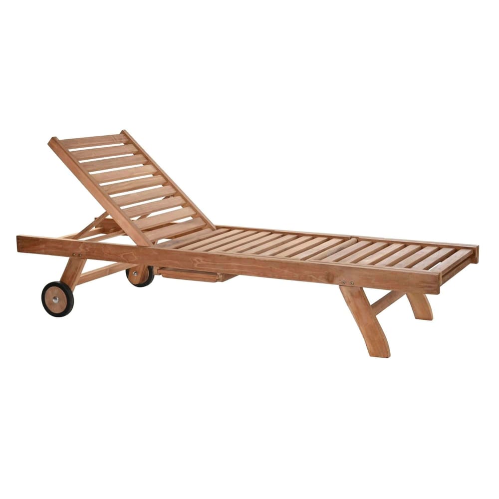 Bain de soleil en teck