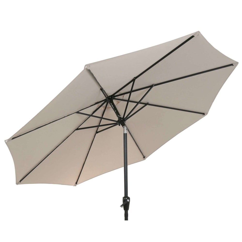 Parasol en acier beige 265x265x250 cm UV 50+ inclinable
