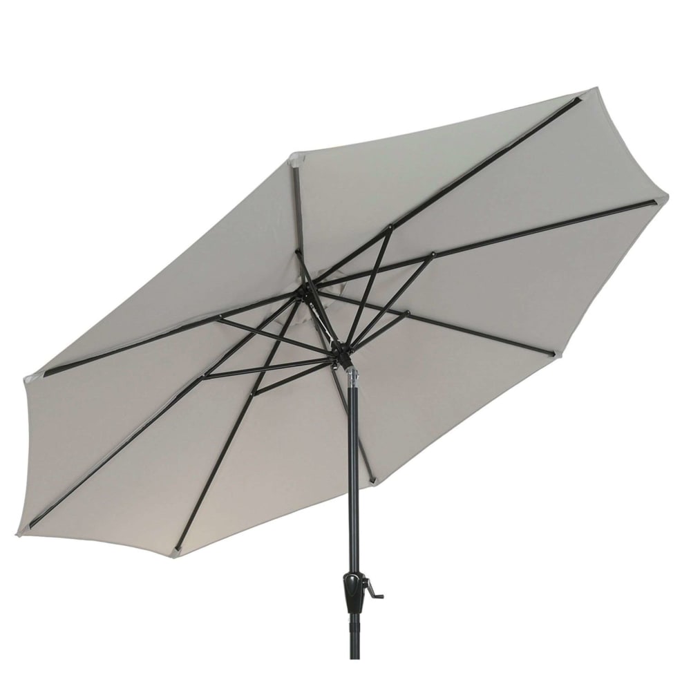 Parasol en acier gris 265x265x250 cm UV 50+ inclinable