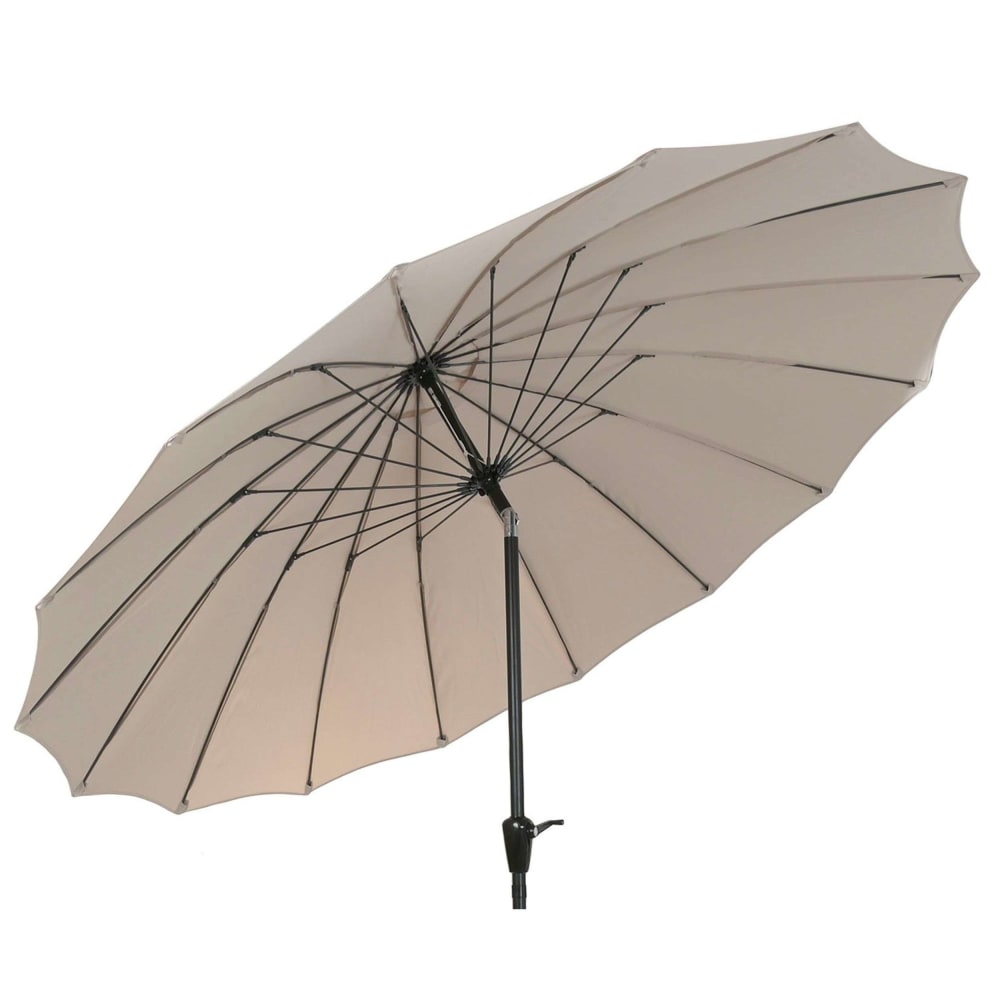 Parasol en acier beige 280x280x250 cm UV 50+ inclinable