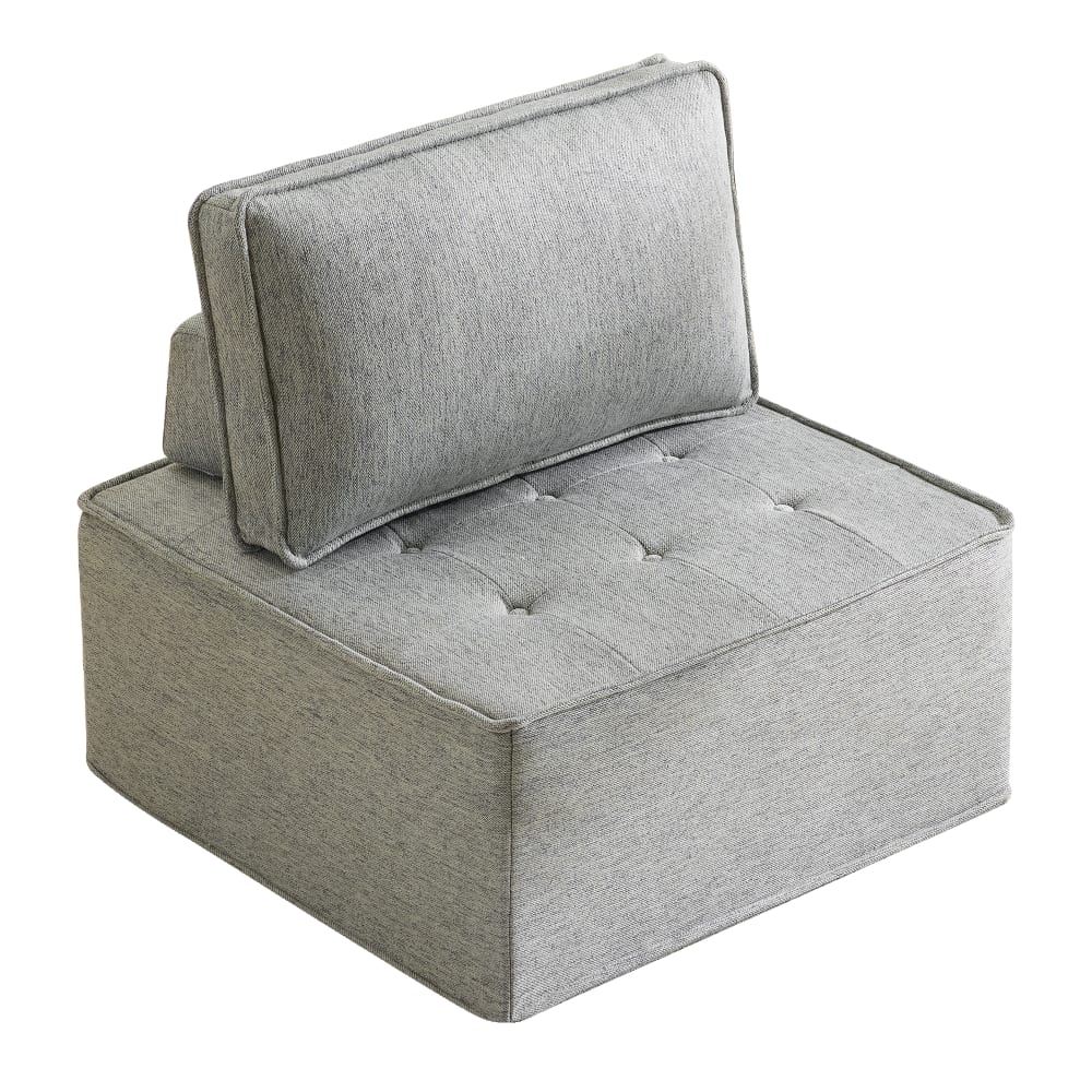 Canapé modulaire gris clair avec assise confortable 81 x 81 x 81 cm