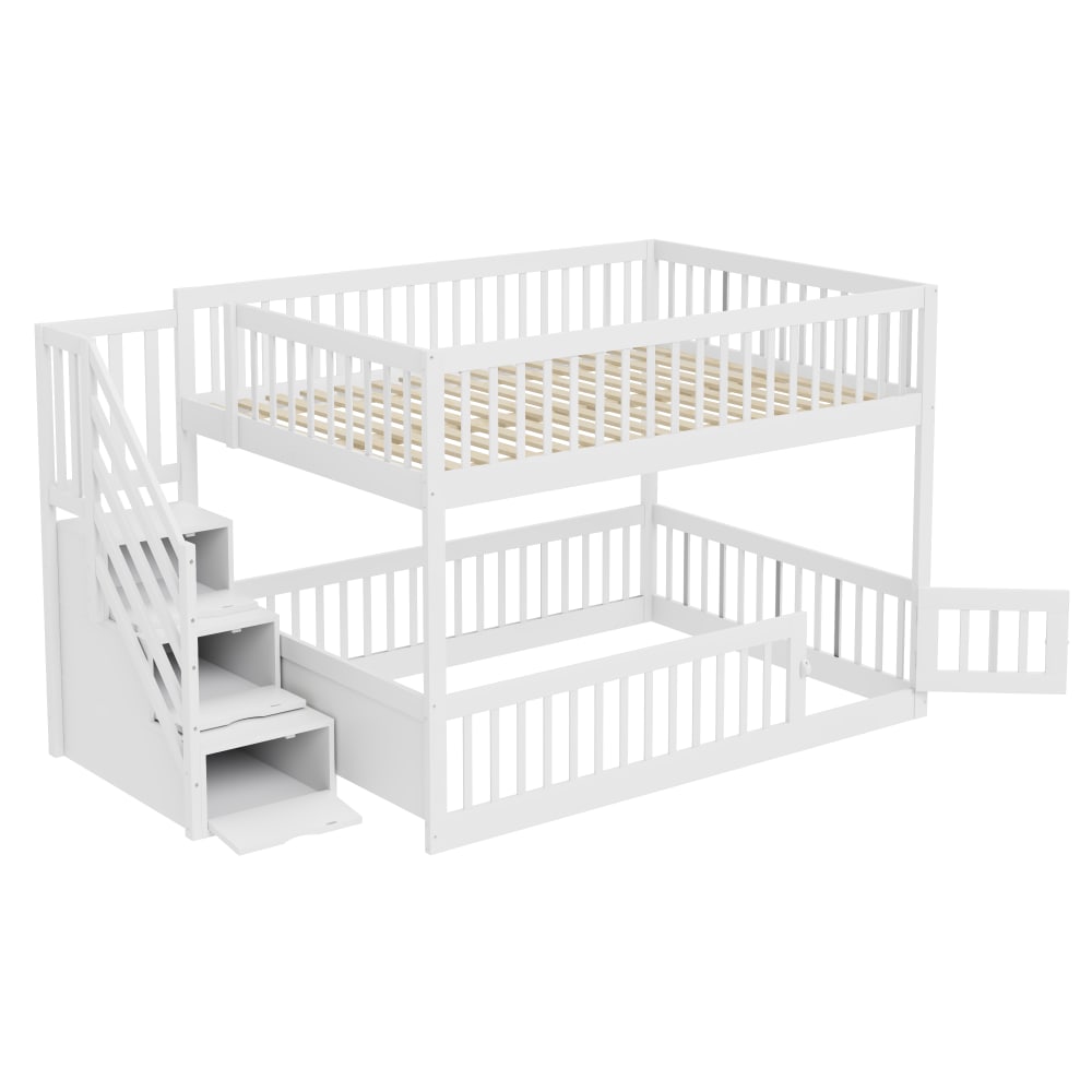 Lit superposé en bois - 140 blanc