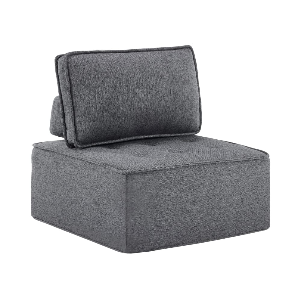 Canapé modulable gris foncé avec design compact 81 x 81 x 81 cm