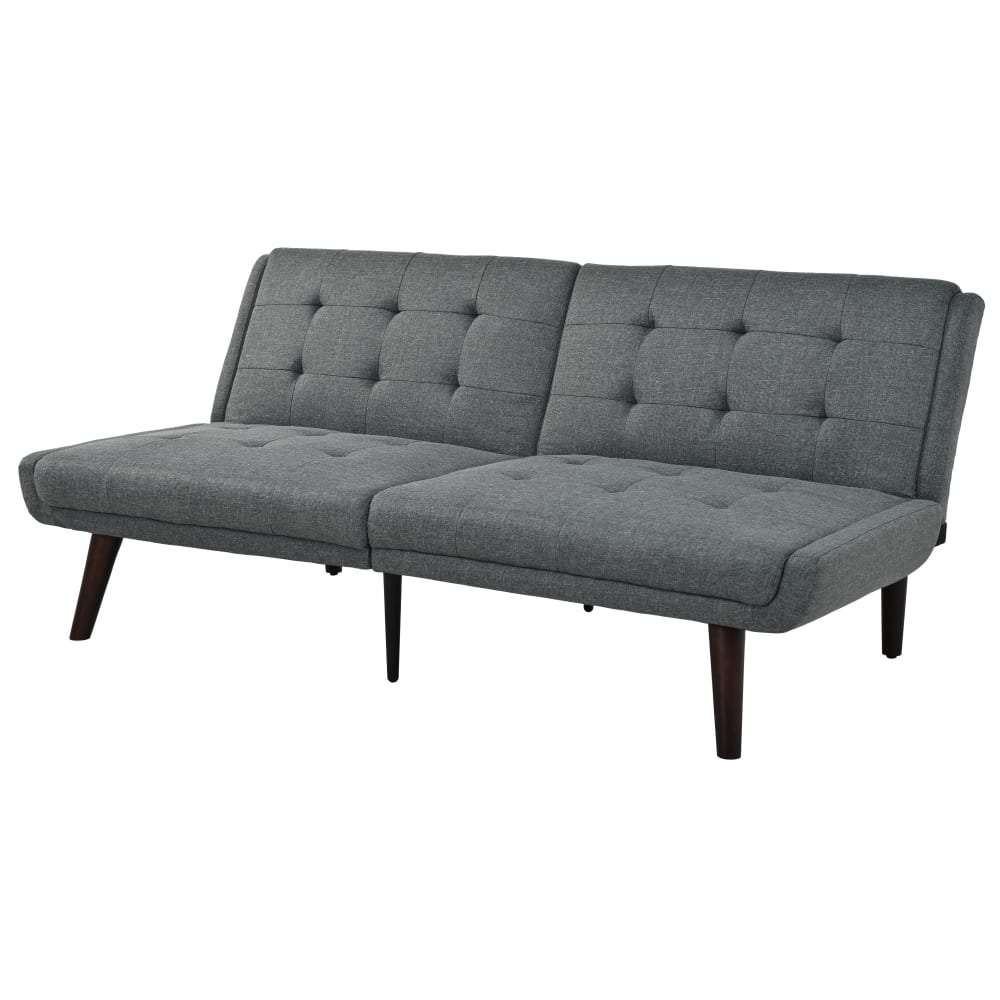 Canapé convertible gris avec dossier 5 positions 157 x 51 x 70 cm