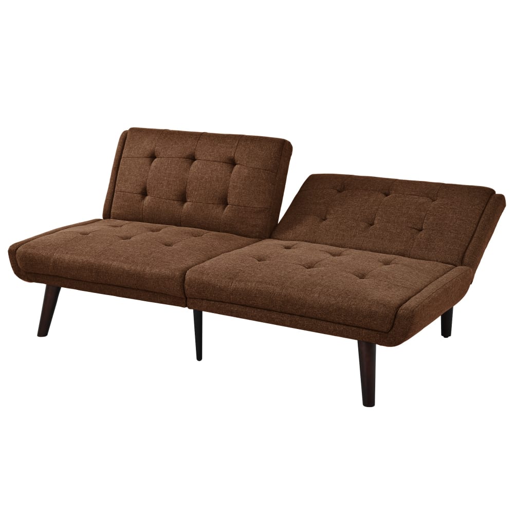 Canapé convertible marron avec dossier réglable 157 x 51 x 70 cm