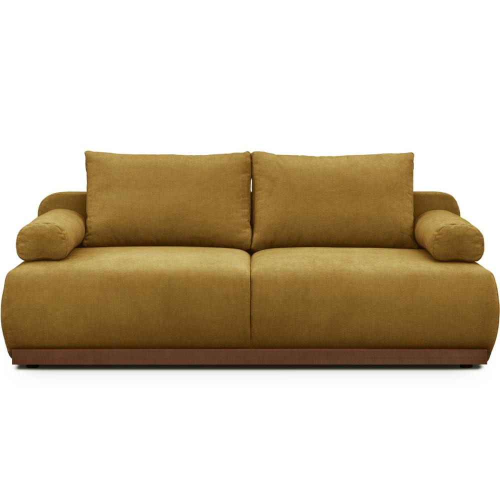 Canapé convertible ouverture rapide 3 places en tissu chenille bronze