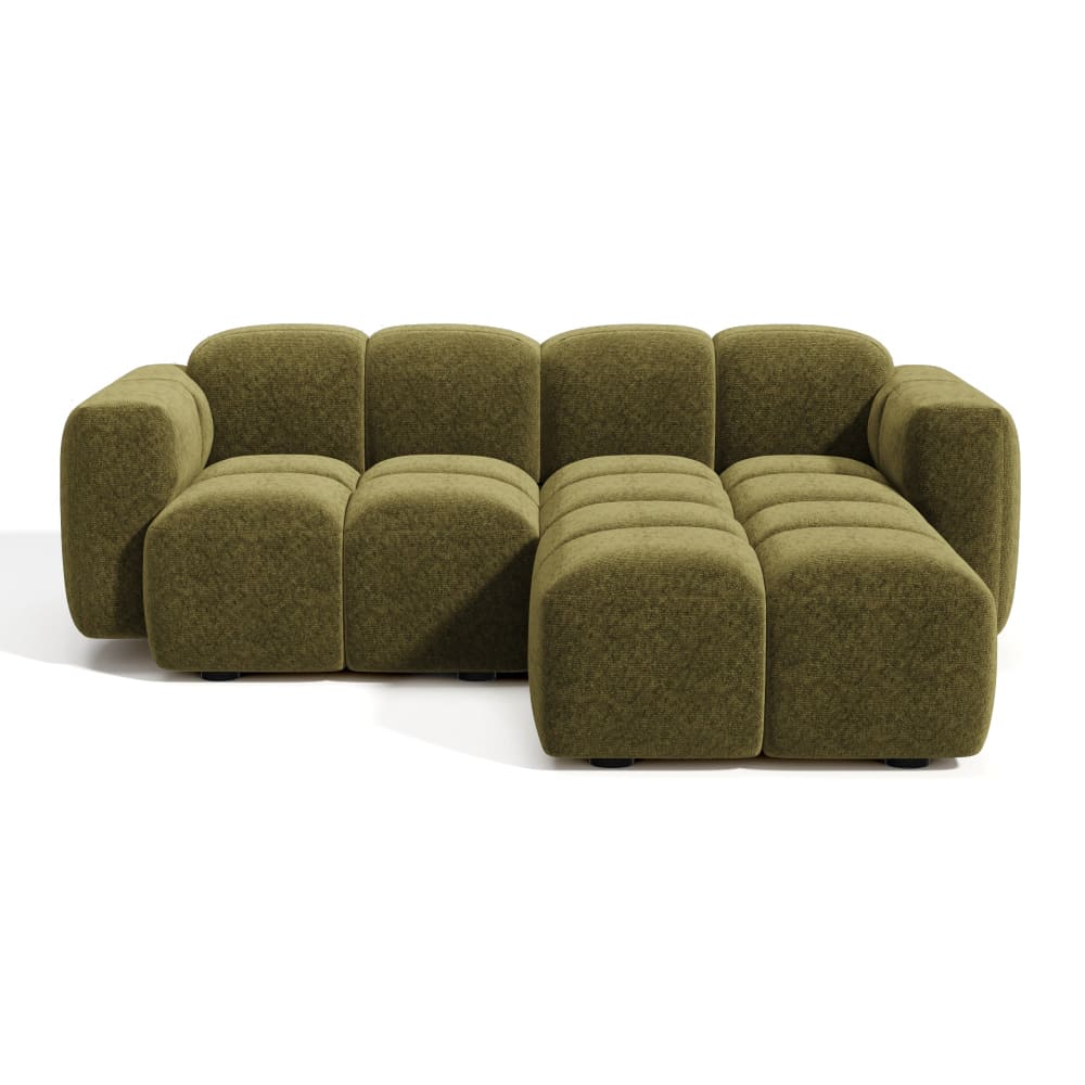 Canapé modulable 4 places 4 places en velours texturé