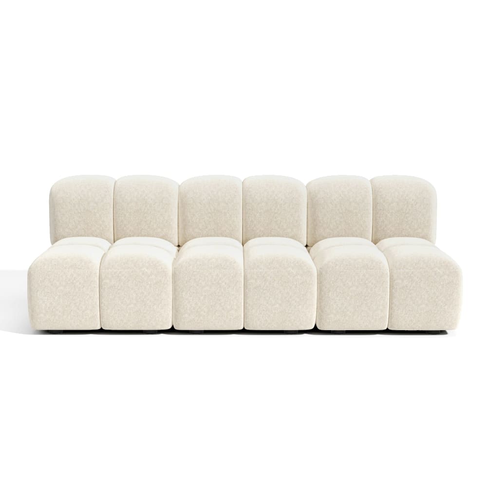 Canapé modulable 4-5 places 4 places en velours texturé