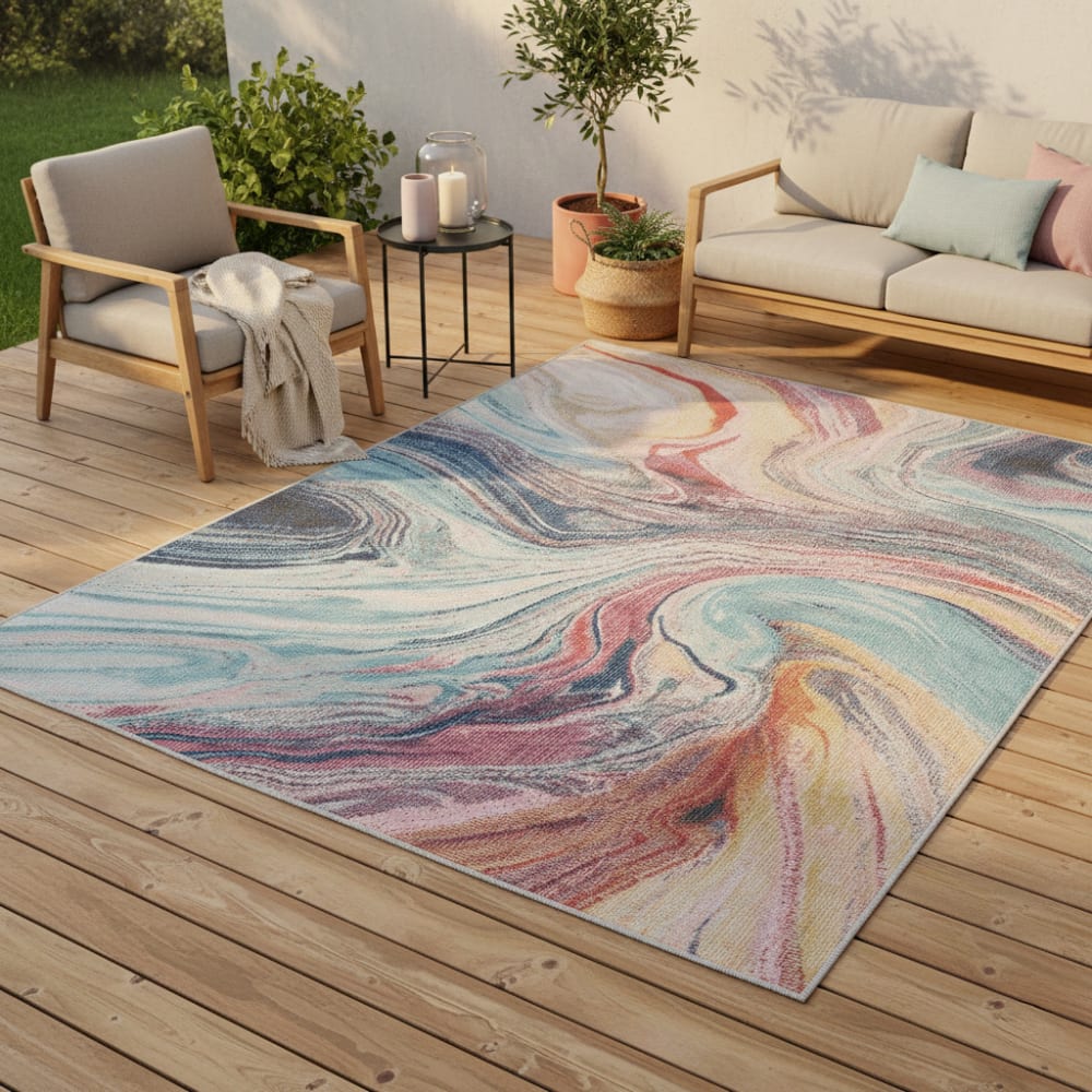 In- und Outdoor Teppich Lagos bunt 160x230 cm - Maisons Du Monde
