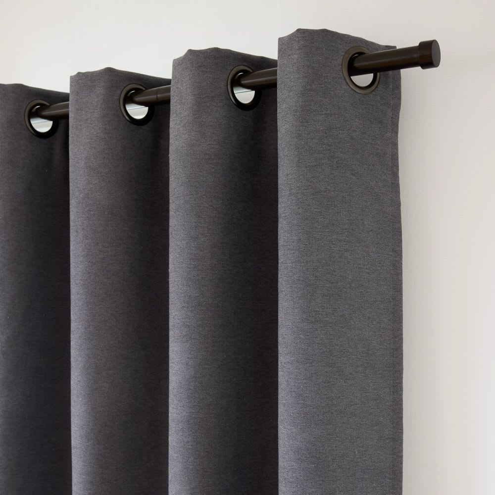 Rideau phonique oeillets gris mc09 130lx250h — vue 3