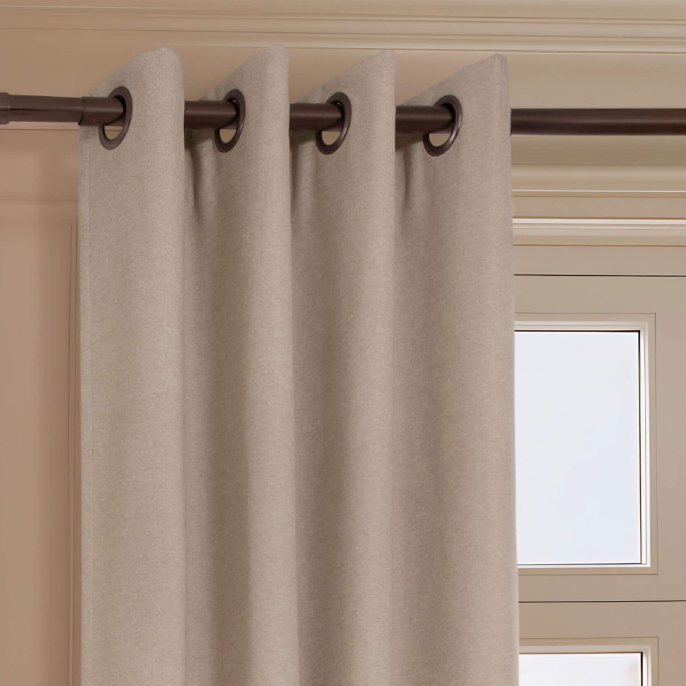 Verdunkelungsvorhang 100% Ösens Beige MC8220 130Lx250H - Maisons