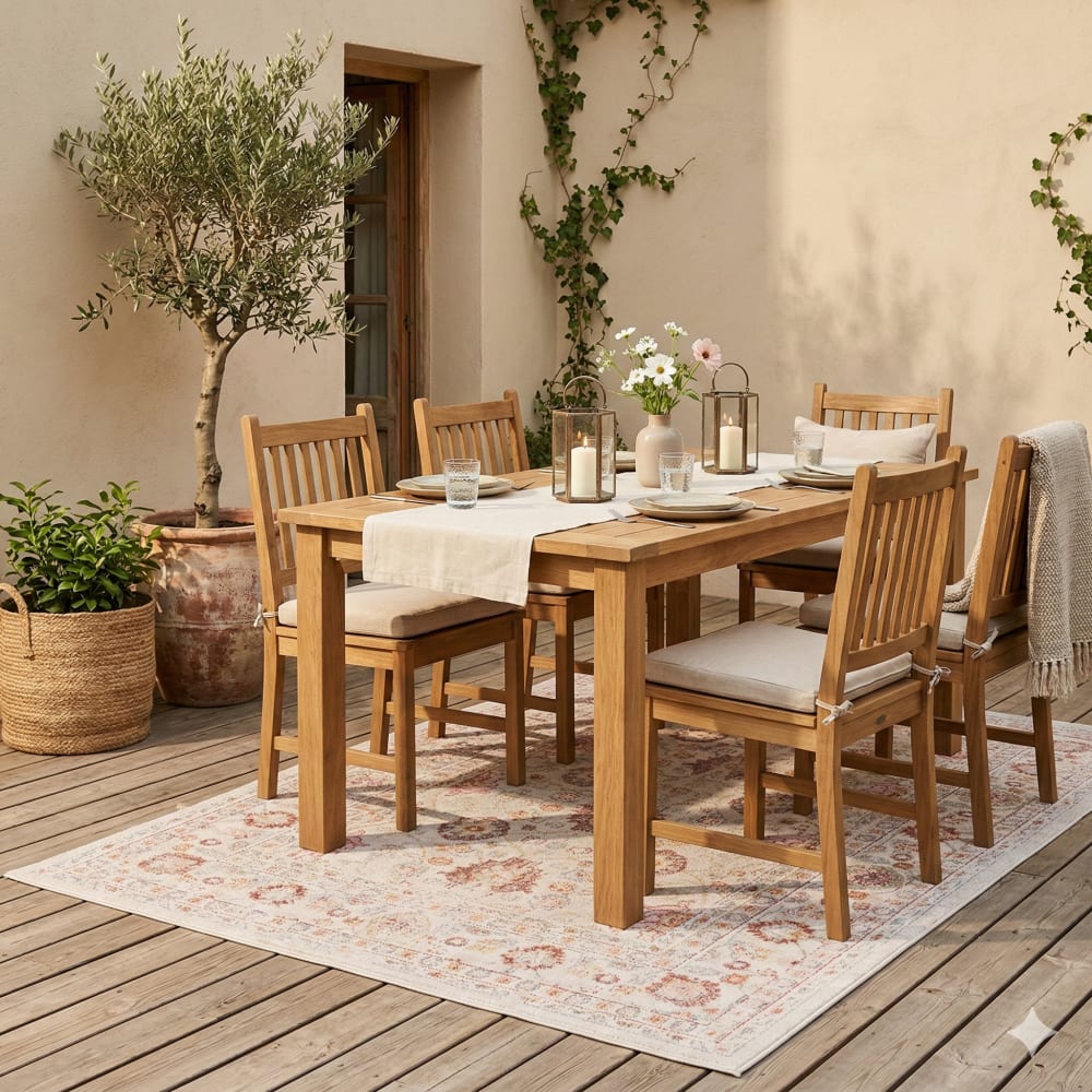 In- und Outdoor Teppich Lagos creme 140x200 cm - Maisons Du Monde