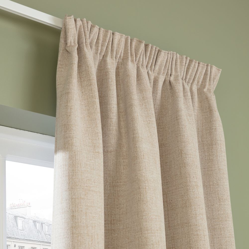 Verdunkelungsvorhang 100% Faltenband Beige MC632 130Lx250H -