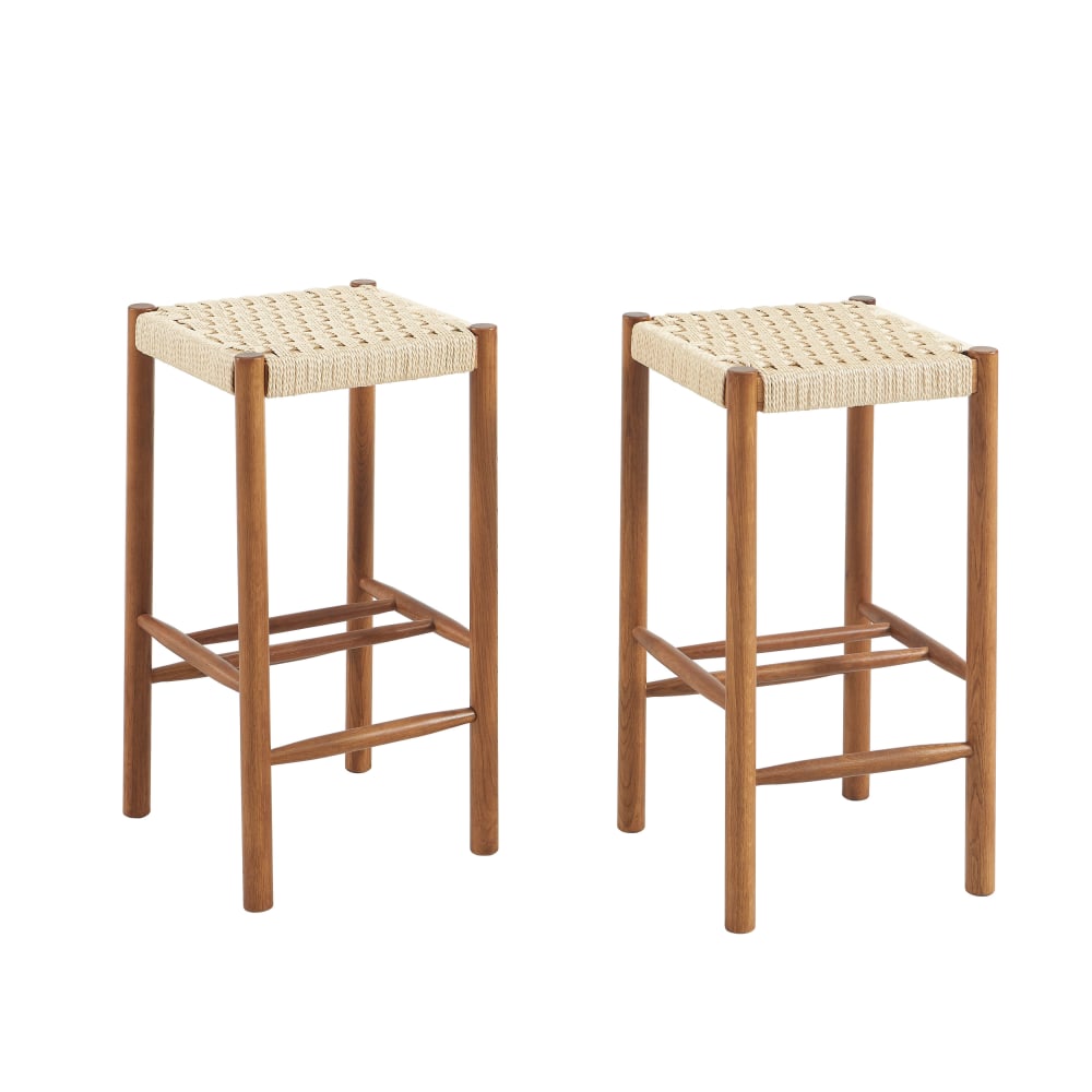 Lot de 2 tabourets chêne