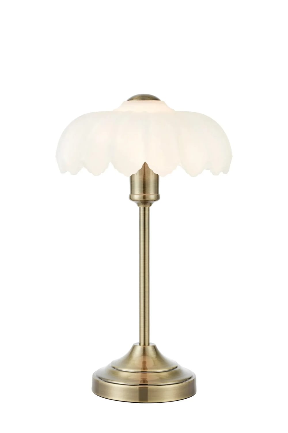 Lampe de table verre blanc