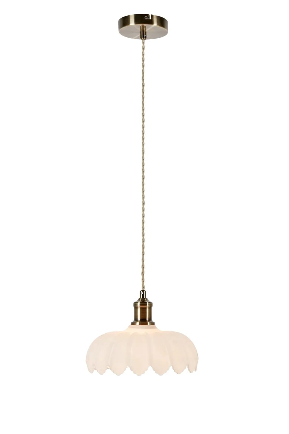 Suspension en verre blanc