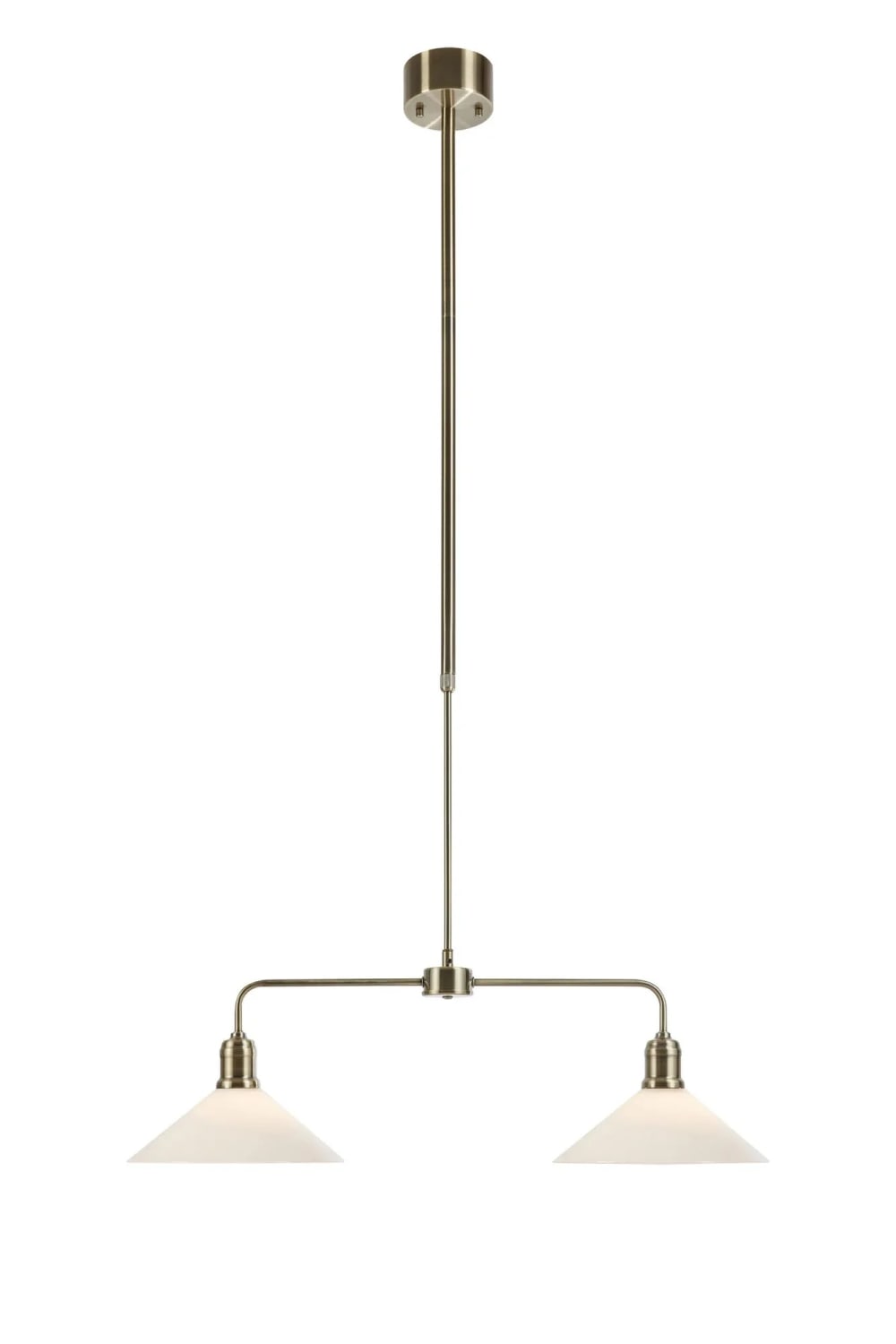 Plafonnier en métal et verre 2 lumières vert