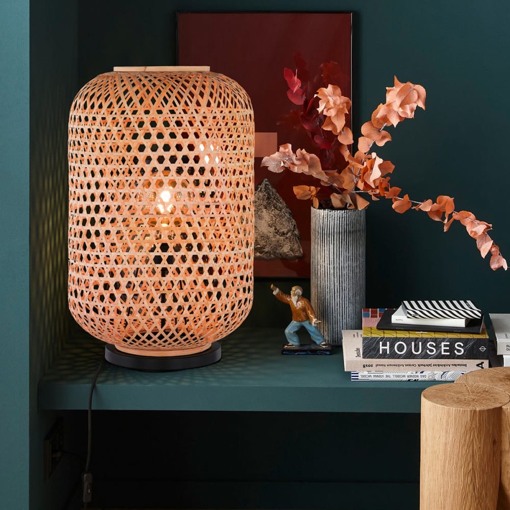 Lampe a poser en bambou naturel — vue 3
