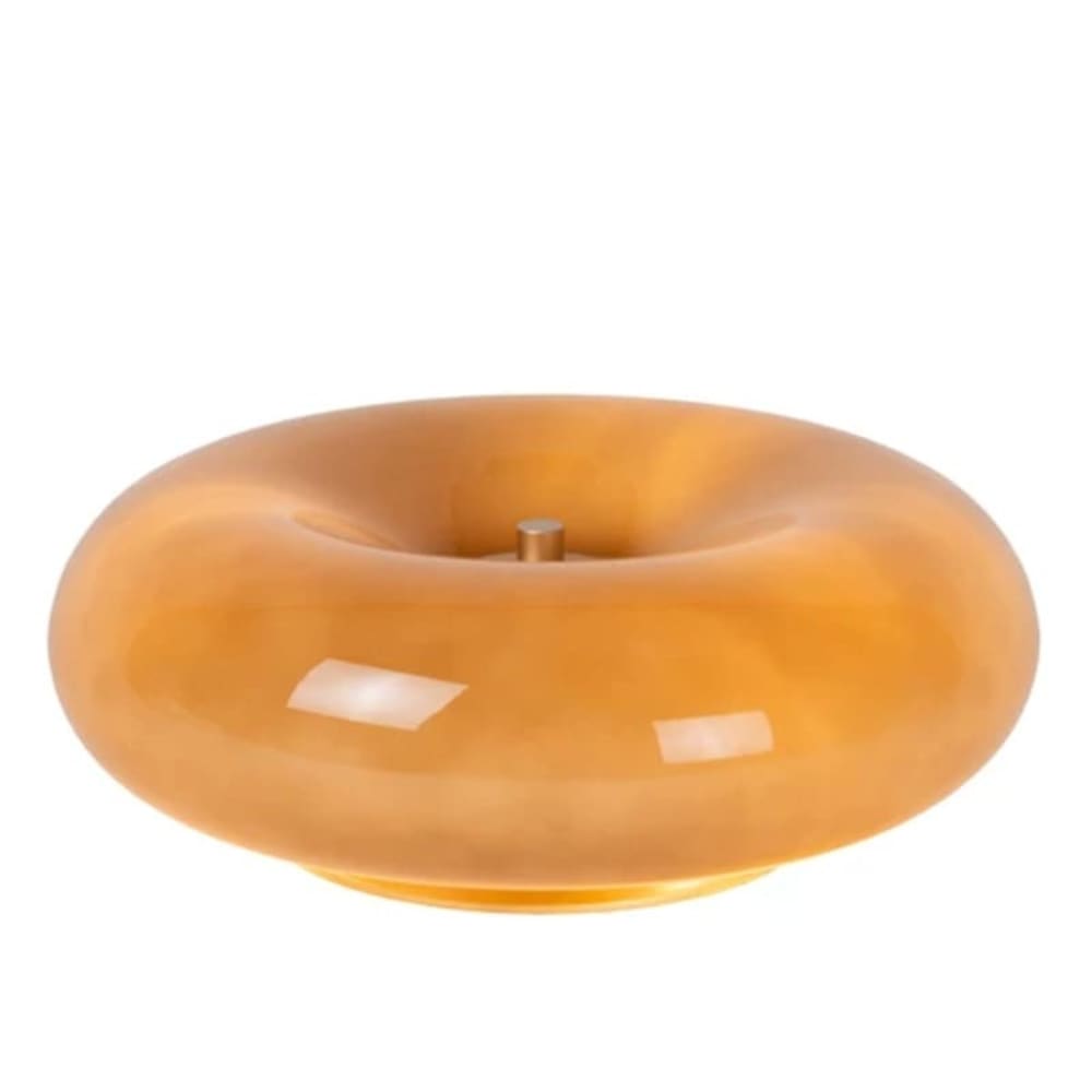 Lampe de table en verre 3 lumières taupe — vue 4