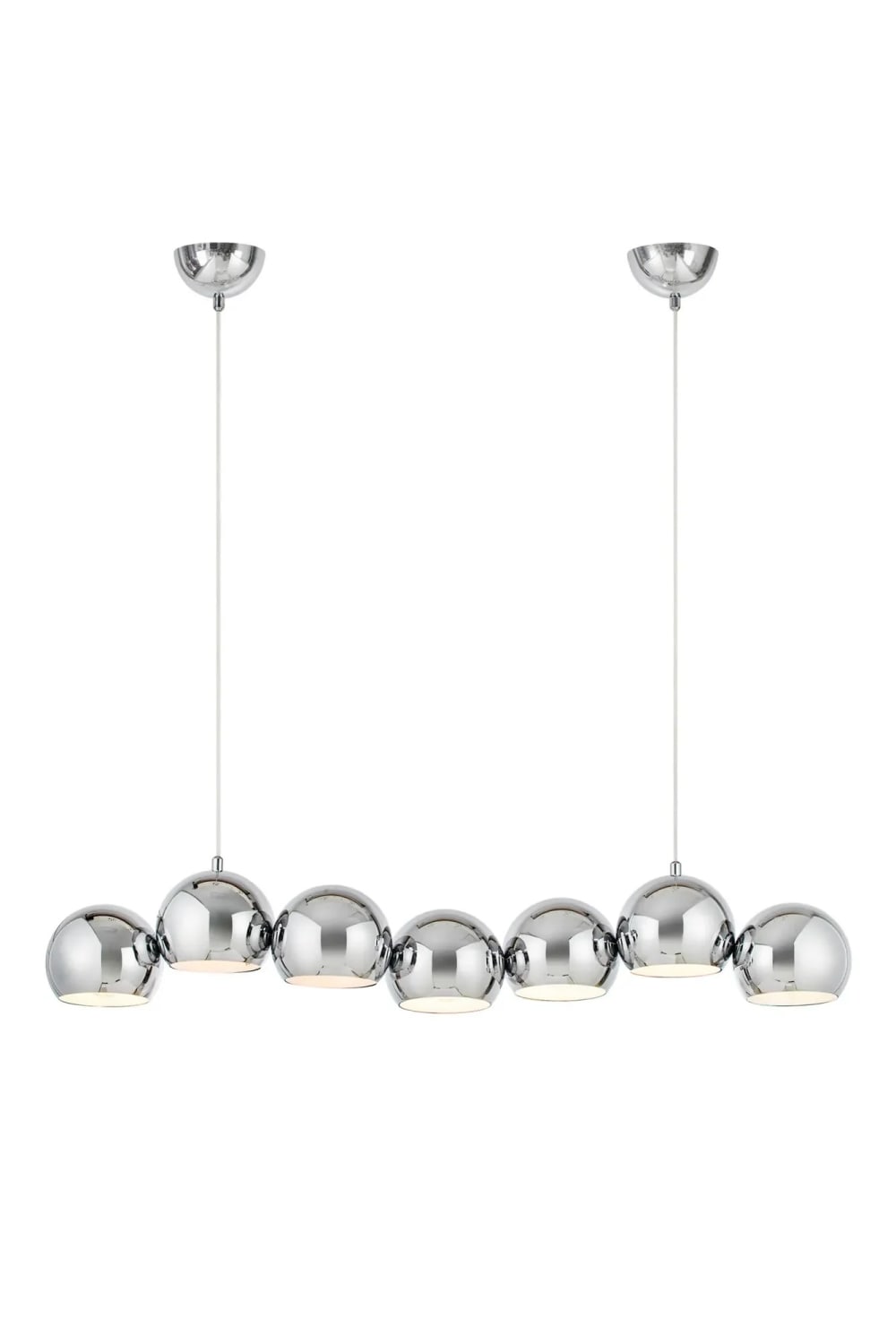 Suspension en métal 7 lumières chromé