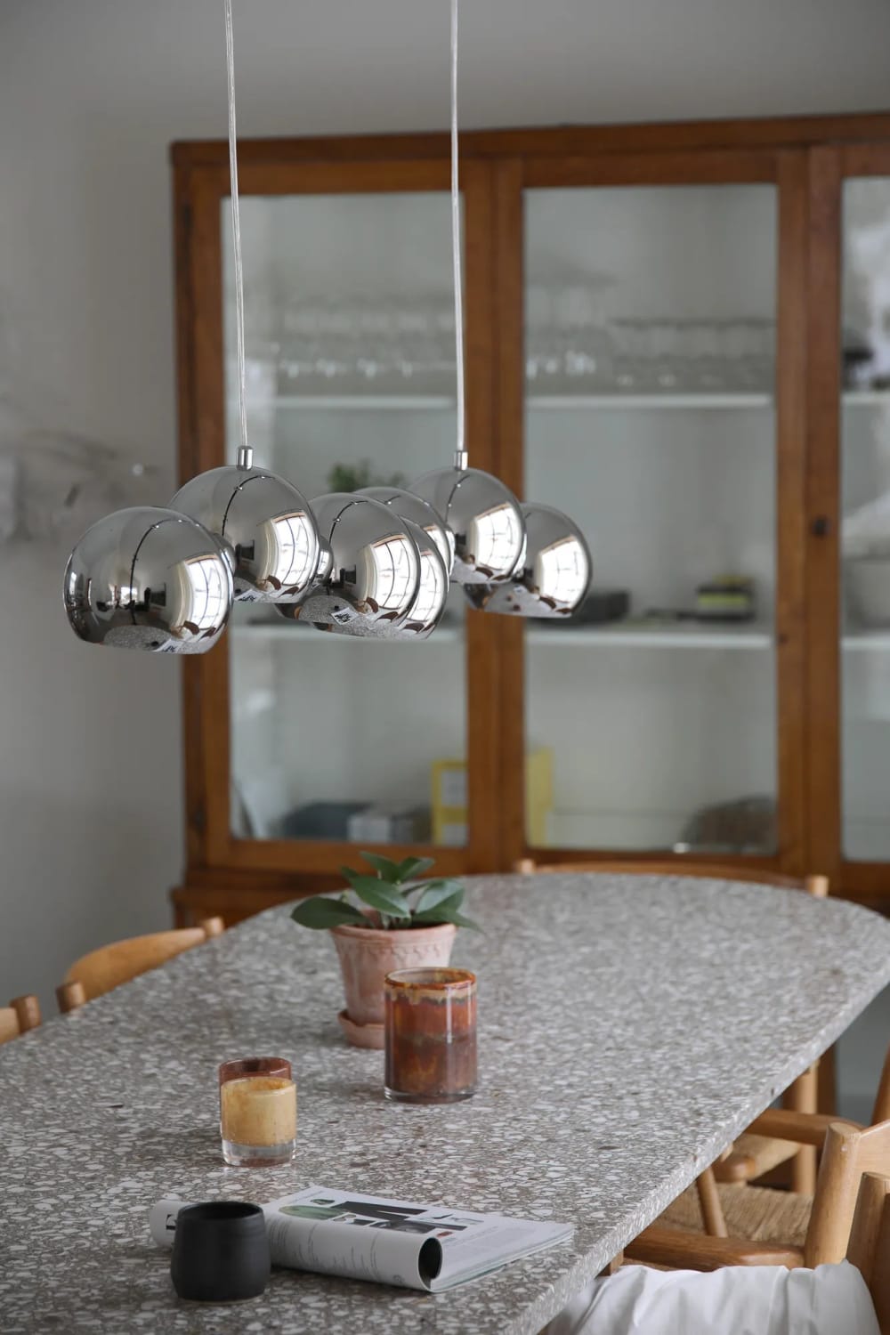 Suspension en métal 7 lumières chromé — vue 3