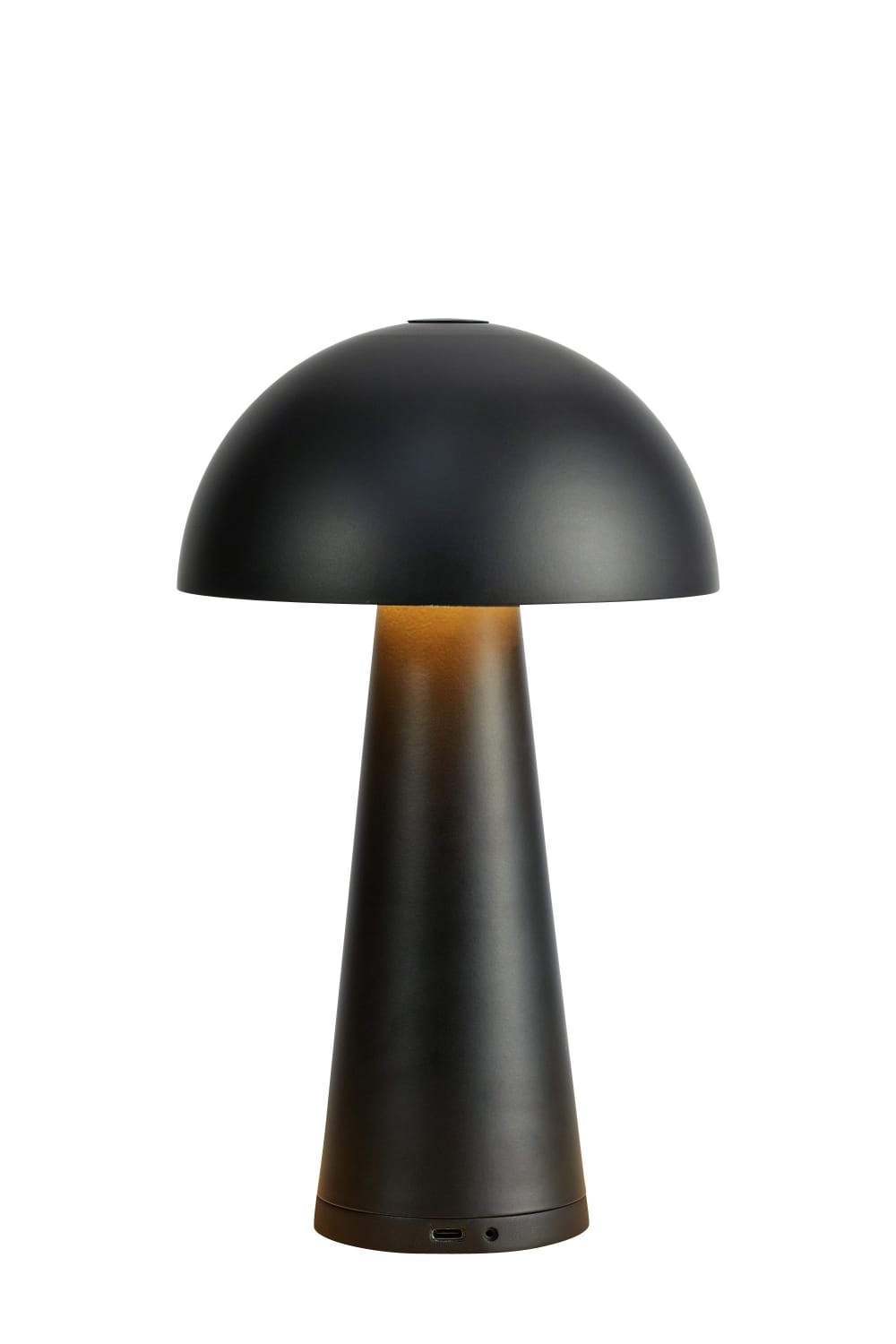 Lampe de table rechargeable métal noir