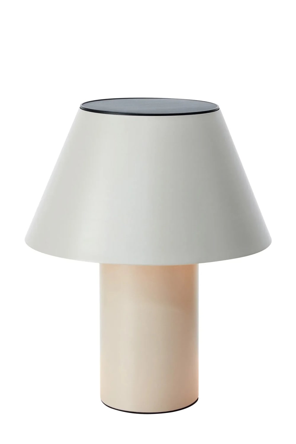 Lampe de table solaire blanc