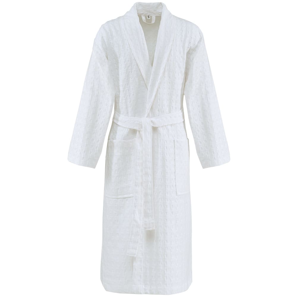 Sensei Maison Unisex Baumwoll-Bademantel Weiß XL style classic chic Weiß Öko-Tex Zertifikat Baumwolle
