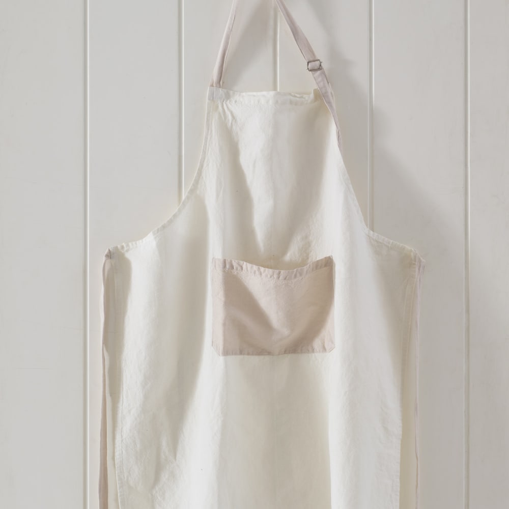 Ttablier coton/lin ecru 80x92 Ttablier coton/lin ecru 80x92