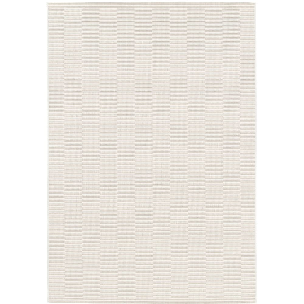 Tapis extérieur intérieur motif géométrique tissé crème 160x230