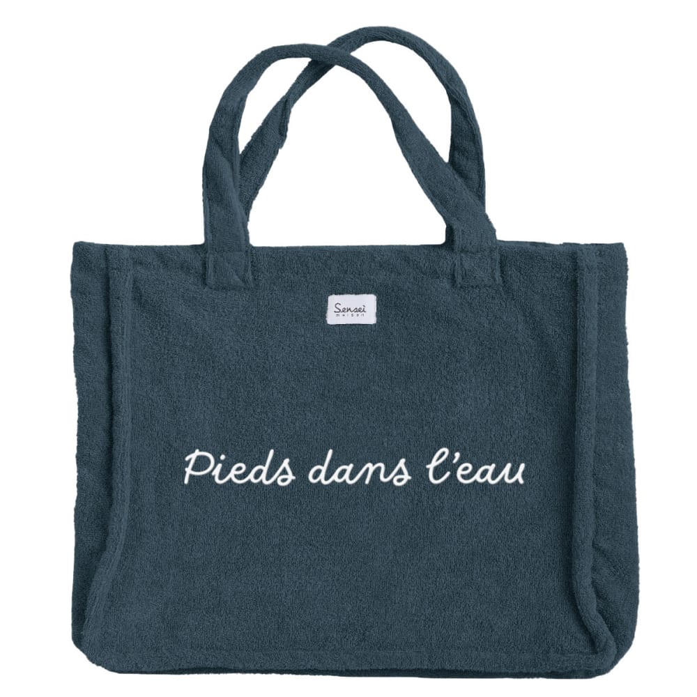 Sac de plage ''pieds dans l'eau'' denim