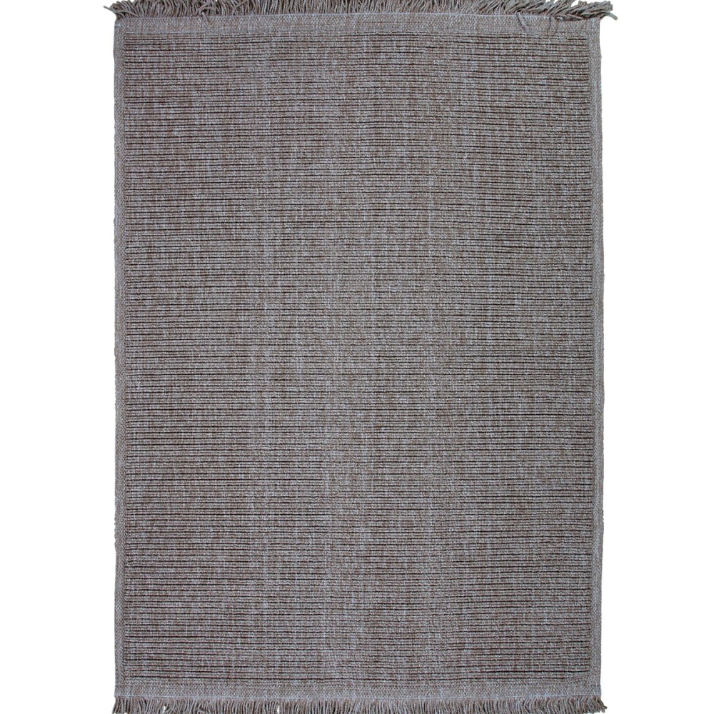 Tapis aspect jute motif - rayures