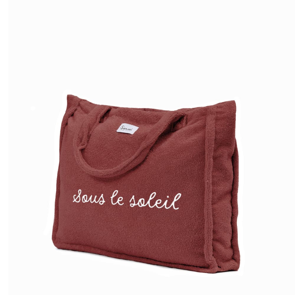Sac de plage ''sous le soleil'' terre brulée Sac de plage ''sous le soleil'' terre brulée