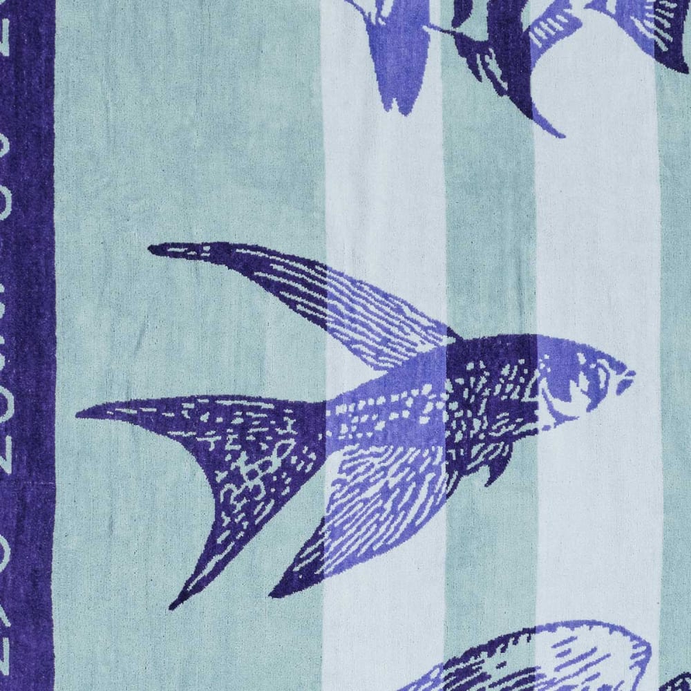 Serviette de plage velours 100x180 cm marine — vue 3