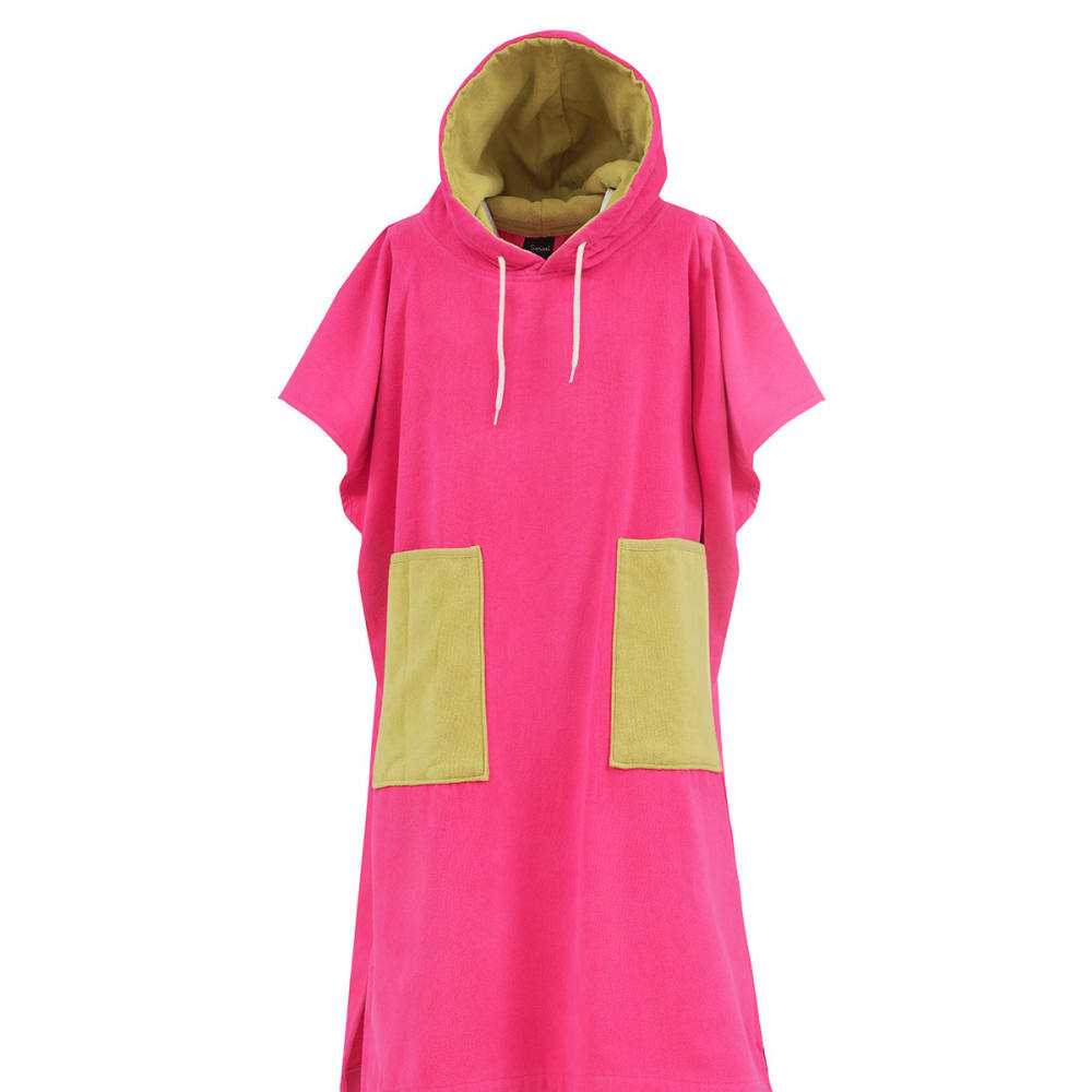 Sensei Maison Unisex-Poncho aus 100 % Baumwolle – 380 g/m² Indische Rose M style seaside Rosa Öko-Tex Zertifikat Baumwolle
