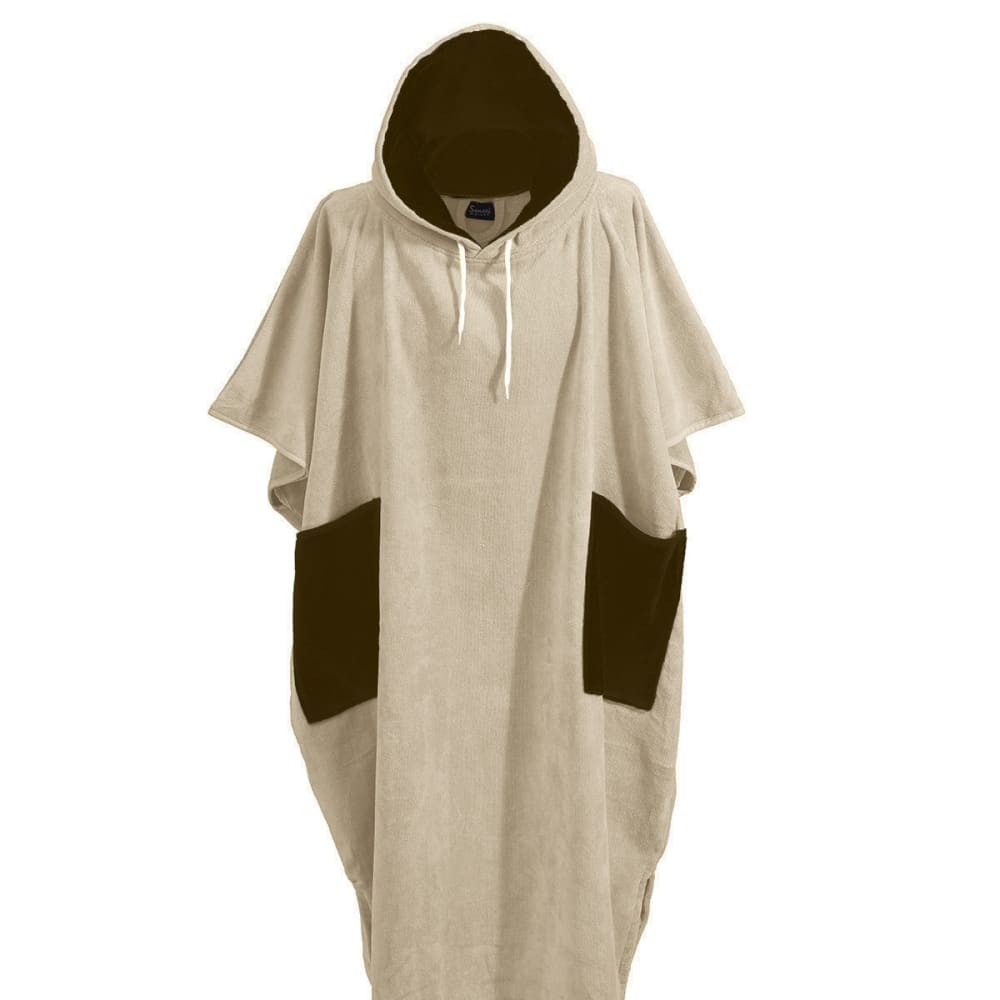 Sensei Maison Unisex-Poncho aus 100 % Baumwolle – 380 g/m² Sand L/XL style seaside Beige Öko-Tex Zertifikat Baumwolle