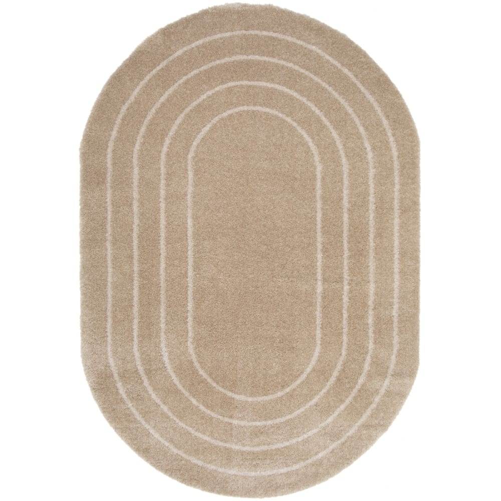 Tapis ovale à poils